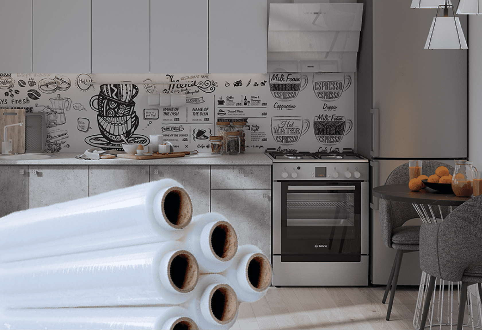 Самоклеющаяся пленка защитит кухонную мебель при ремонте | НТК Оптима